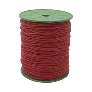 Korálek Gumová šňůra nepružná 2mm 1m červená