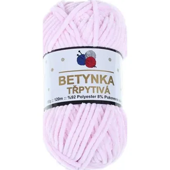 Příze Příze Betynka třpytivá, 403, světle růžová
