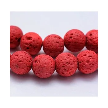 Korálek Lávové korálky červené 8mm (10ks)