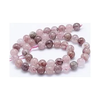 Korálek Křišťál jahodový 4mm (15ks)