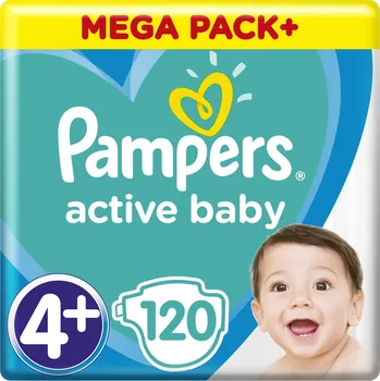 jednorázová plena Pampers Active Baby Mega Pack Maxi Plus 4+ 10-15 kg 120 ks