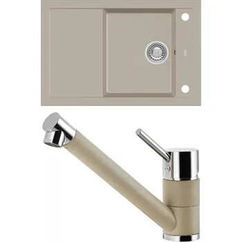 Granitový dřez Set Alveus (dřez Formic 30 Pebble 02 + baterie Cleo Pebble 02) SETA20063