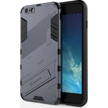 Pouzdro na mobilní telefon Odolný ochranný kryt se stojánkem pro iPhone 6 Plus / 6S Plus - šedý