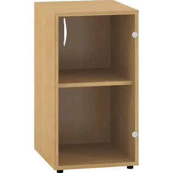Policová skříň Skříň 2M Dveře sklo pravé - 400 x 458 x 735, Divoká hruška