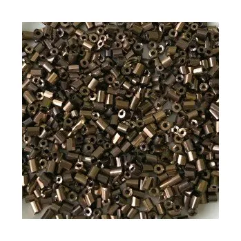 Dětské navlékací korálky Rokajl měděné minityčinky (3mm)