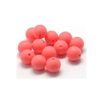 Dětské navlékací korálky Korálek silikonový světle červený 20mm 1ks