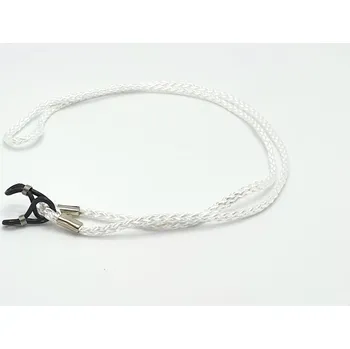 Šňůrka na brýle pevná pletená bílá