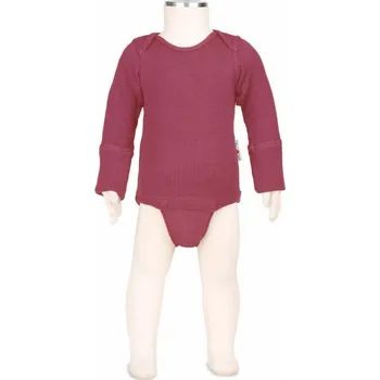 Kojenecký body Body / tričko merino Frosted Berry, Manymonths Velikost: Newcomer 0-3m
