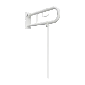 Bemeta - HELP: Sklopný úchyt ve tvaru U s opěrnou nohou 600mm, bílý, s držákem TP 301406274N