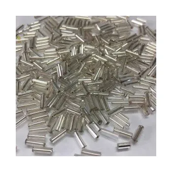 Dětské navlékací korálky Rokajl stříbrný průtah tyčinky (6mm)