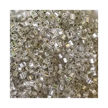 Dětské navlékací korálky Rokajl stříbrné minityčinky 2 mm (10/0)