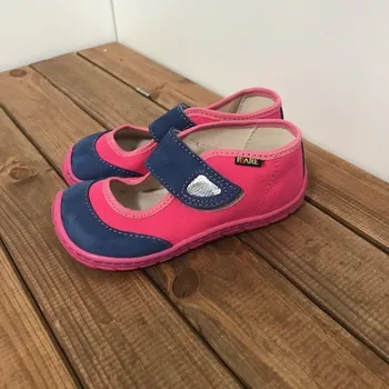 Dívčí baleríny Barefoot balerínky - modro růžové, Fare bare Velikost: 25