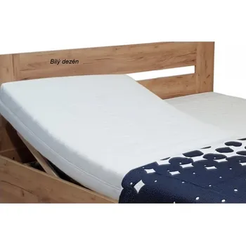 Postel Lux postel zvýšená s úložným prostorem a matracemi 180cm Bílá 180 x 200cm