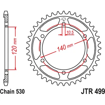 Řetězová sada pro motocykl Jt sprockets JTR 499-46 Suzuki/Kawasaki