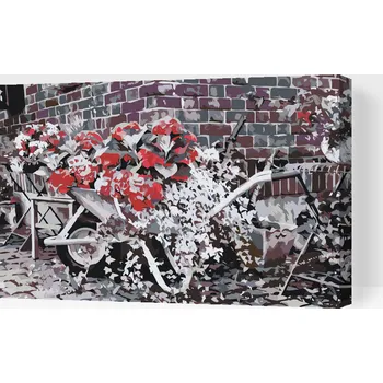 Malování podle čísel - Hortenzie Velikost: 40x60cm, Rámování: Pouze srolované plátno