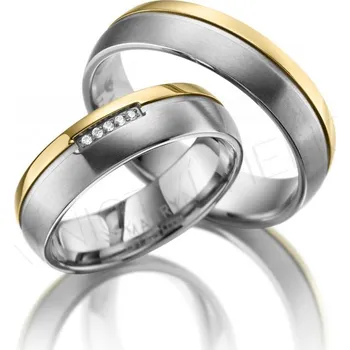 Prsten Zlatnictví Helios Titanové snubní prsteny TI-15 Kameny: Se Zirkony