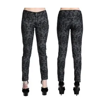 Dámské kalhoty Gotické kalhoty dámské šedé Cross Cameo