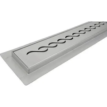 Odvodňovací žlab BIELBET Koupelnový sprchový žlab nerezový s roštem Braid 900 mm