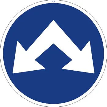 Dopravní značení Dopravní Značka C4c 500 mm Přikázaný směr objíždění vpravo a vlevo