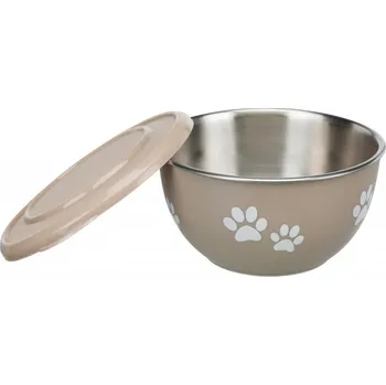 Miska pro psa Nerezová miska s víčkem 1,3 l/17 cm uchová čerstvé krmení