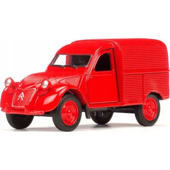 autíčko Welly Citroën 2CV Fourgonnette, red 1:34-39