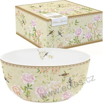 Easy Life PALACE GARDEN FRESCO béžová porcelánová miska na müsli ptáci a květy ve větvích 500ml
