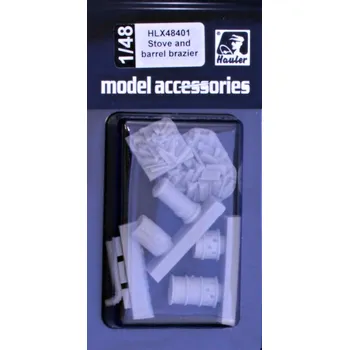 Plastikový model Hauler 1/48 Stove and barrel brazier (resin set)
