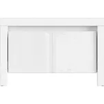 Kaspian noční stolek KOM1S, bílá/bílý lesk