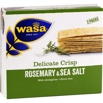 Trvanlivě pečivo Wasa Delicate Crisp chléb s rozmarýnem a solí 190 g