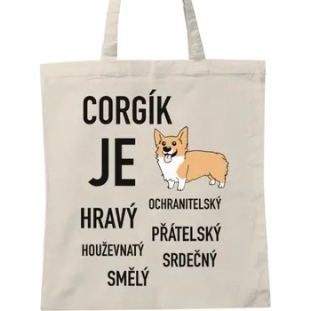 Nákupní taška Nákupní taška unisex s potiskem Povaha Corgíka