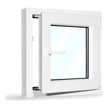 Okno Plastové okno 65x65 cm (650x650 mm) | Bílé | Otevíravé i sklopné | Pravé | 6 komor | 80 mm
