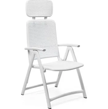 Zahradní lehátko Nardi Bílá barová stolička plast
