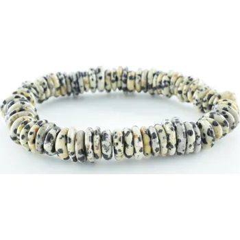 Svět kamenů Jaspis dalmatin náramek diskový