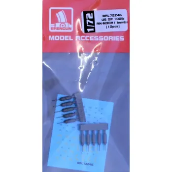Plastikový model Brengun 1/72 US GP 100lb AN-M30A1 bombs (10 pcs.)