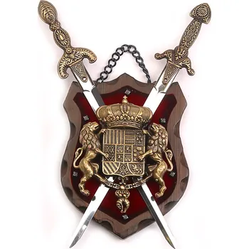 Replika zbraně Kolser | Erb na dřevě 28 x 14 cm - Zlatý