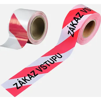 Výstražná páska Den Braven - Bariérová páska Rozměr pásky: 100mmx100m červeno/bílá