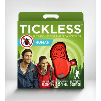 Repelent Ultrazvukový repelent Tickless HUMAN proti klíšťatům (červený)