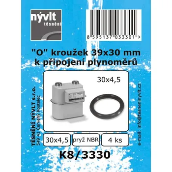 SADA O kroužků 30x4.5 mm k připojení plynoměrů - K8/3330
