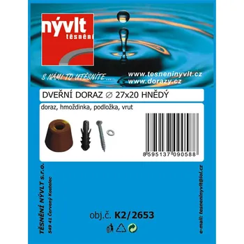 SADA - zarážka malá Ø 27x20 mm HNĚDÁ - K2/2653