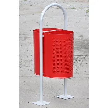 Odpadkový koš Venkovní odpadkový dvojkoš v rámu, objem 2x 30 l, slevy