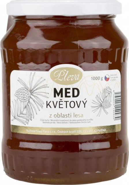 Pleva Med lesní 950 g