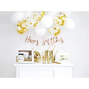 Balónek Sada párty dekorací - narozeniny, zlatá