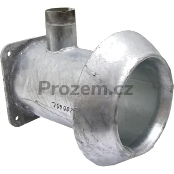 Samec/V-díl Perrot 6"/159 mm s přírubou 150 x 150 mm a výpustí 2" vnější závit