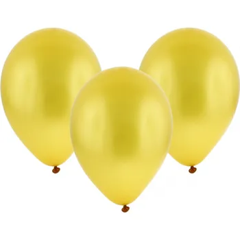 Balónek Latexové balónky metalické - zlatý 10ks 30cm