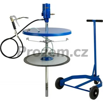 Pojízdný pneumatický mazací přístroj PRESSOL 18 786 391, 18786391, vozík na mazivo sud 200 kg (Ø 540 - 590 mm), hadice 4 m