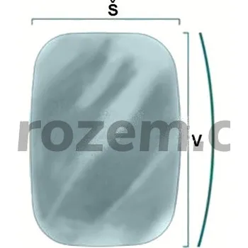 Auto zrcátko Náhradní sklo zrcátka pro JCB