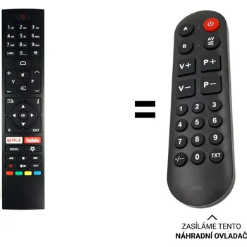 TELEFUNKEN RC43157 R/C 43157 náhradní dálkový ovladač pro seniory