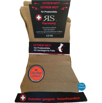 Dámské ponožky Dámské extra široké ponožky pro diabetiky RS 35-38 mix barev