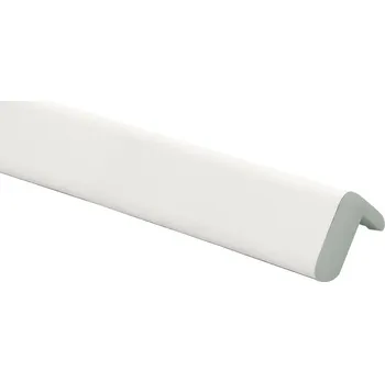 Stavební profil Ochrana rohu DELUX AL 76 - délka 1,5 m - BÍLÁ + koncovka SVĚTLE ŠEDÁ