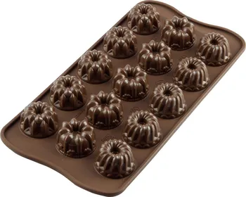 Silikomart Silikonová forma na čokoládu 12 bábovek hnědá
